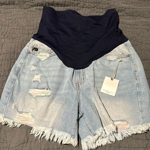 Pink blush x Kancan maternity Jean shorts